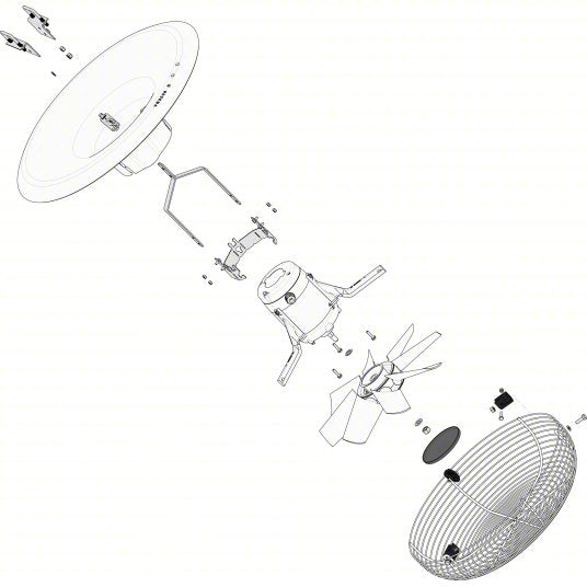 Multifan 16" Commercial Ceiling Circulation Fan β 3,060 CFM, Variable Speed, 240V AC, Single Phase
